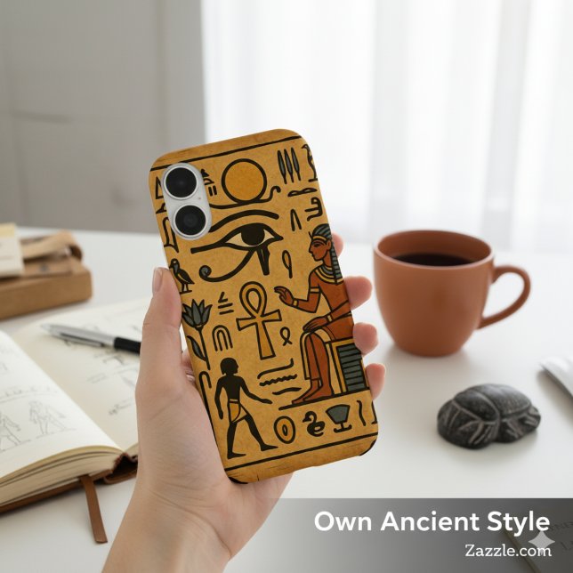 Funda iPhone 16 Símbolos sagrados de la mitología egipcia antigua (Subido por el creador)