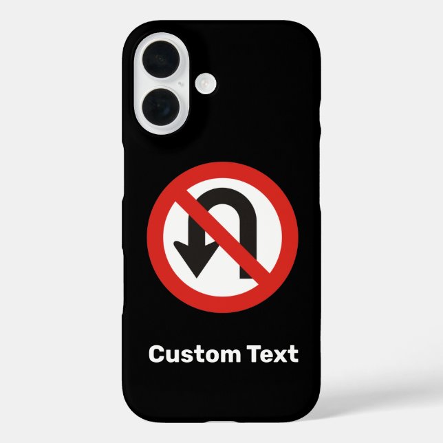 Funda iPhone 16 Sin Rótulo de giro en U (Reverso )