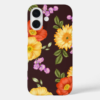 Funda iPhone 16 Sinfonía de Otoño – Diseño Floral