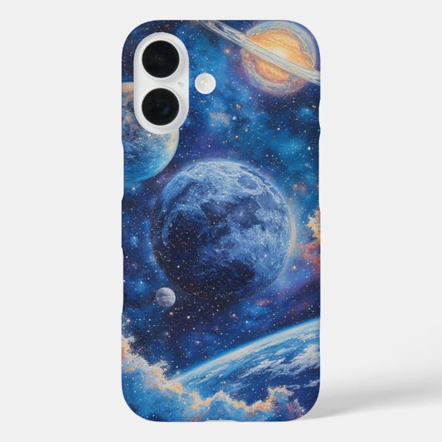 Funda iPhone 16 Sinfonía del Planeta de Sapphire (Reverso )