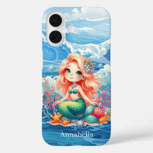 Funda iPhone 16 Sirena linda agregar nombre