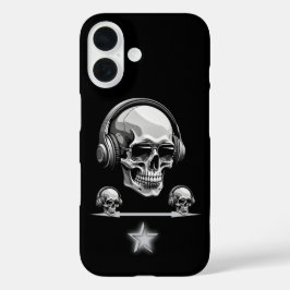 Funda iPhone 16 Skull Beats MagSafe iPhone 16 Auriculares góticos