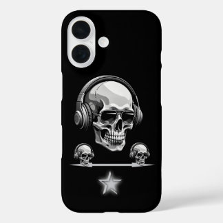 Funda iPhone 16 Skull Beats MagSafe iPhone 16 Auriculares góticos