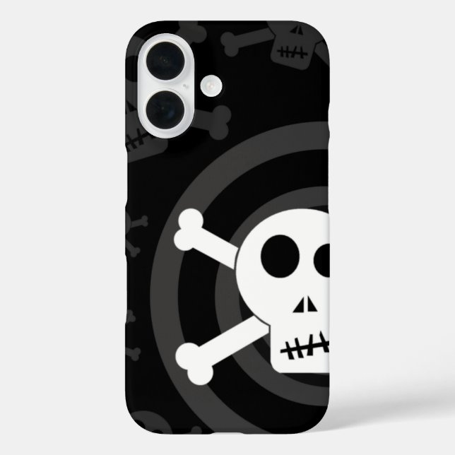 Funda iPhone 16 =[ Skulls & Crossbones ]=  (Reverso )