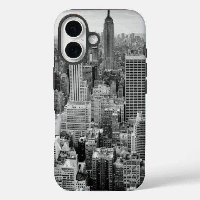 Funda iPhone 16 Skyline Black White New York (Reverso )