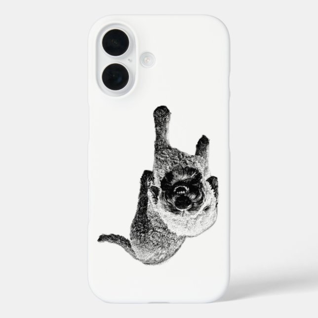 Funda iPhone 16 Smiling Lagotto Case – Curly Dog Stride (Reverso )