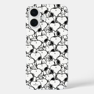 Funda iPhone 16 Snoopy Classic Comics Pattern