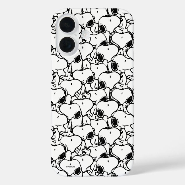 Funda iPhone 16 Snoopy Classic Comics Pattern (Reverso )