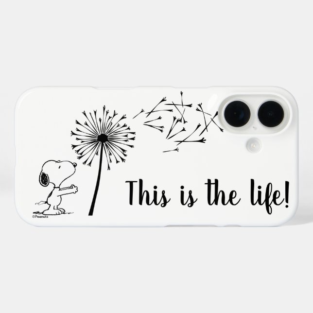 Funda iPhone 16 Snoopy con Dandelion (Reverso (Horizontal))