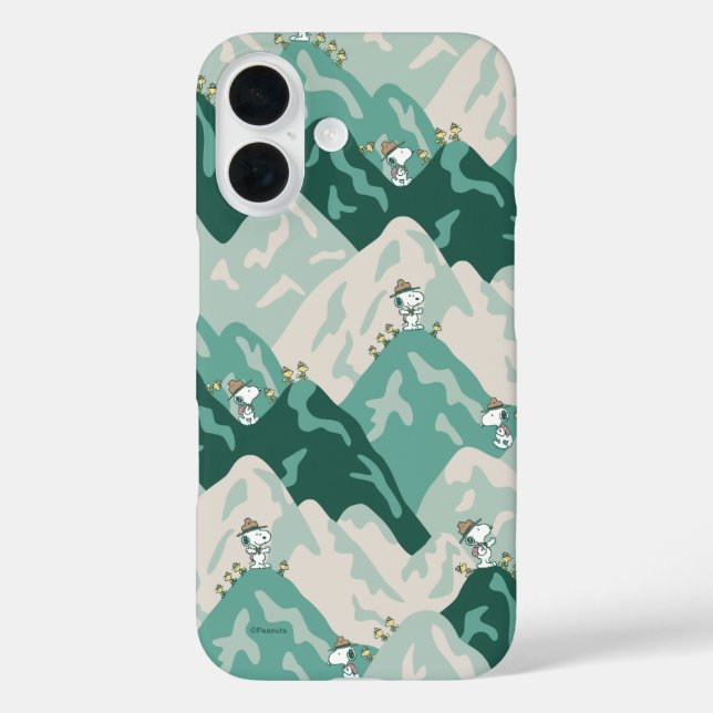 Funda iPhone 16 Snoopy Great Outdoor Pattern (Reverso )