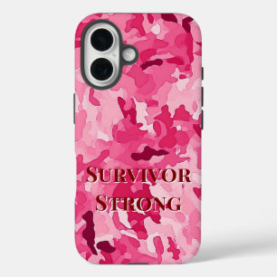 Funda iPhone 16 Sobreviviente Fuerte Conciencia sobre el Cáncer de