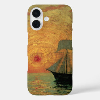 Funda iPhone 16 Sol Rojo por Maxime Maufra, Impresionismo Vintage