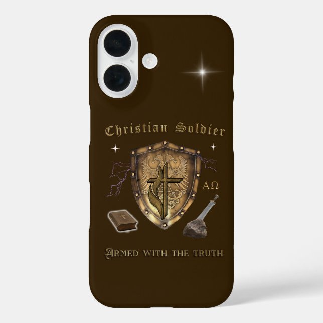 Funda iPhone 16 Soldado Cristiano (Reverso )