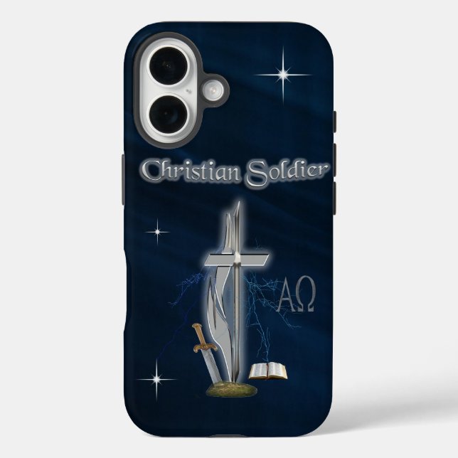 Funda iPhone 16 Soldado Cristiano (Reverso )