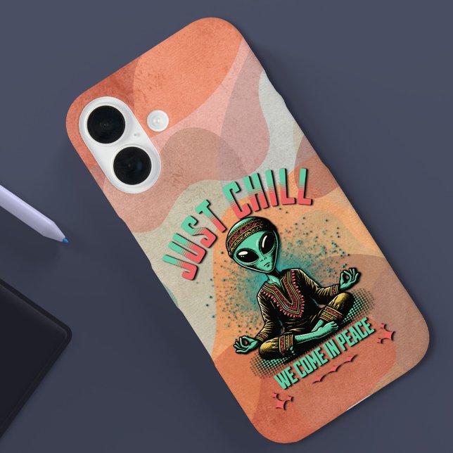 Funda iPhone 16 Sólo Chill, venimos en paz (Subido por el creador)