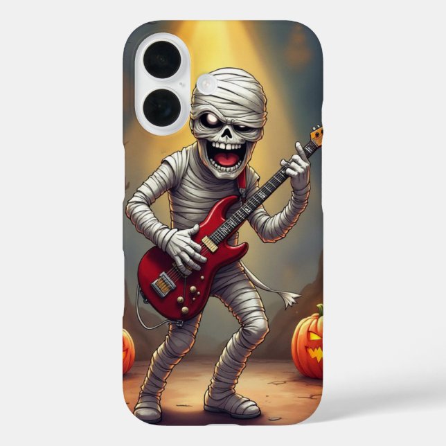 Funda iPhone 16 Solo guitarra, Halloween, autora Natasha Us (Reverso )
