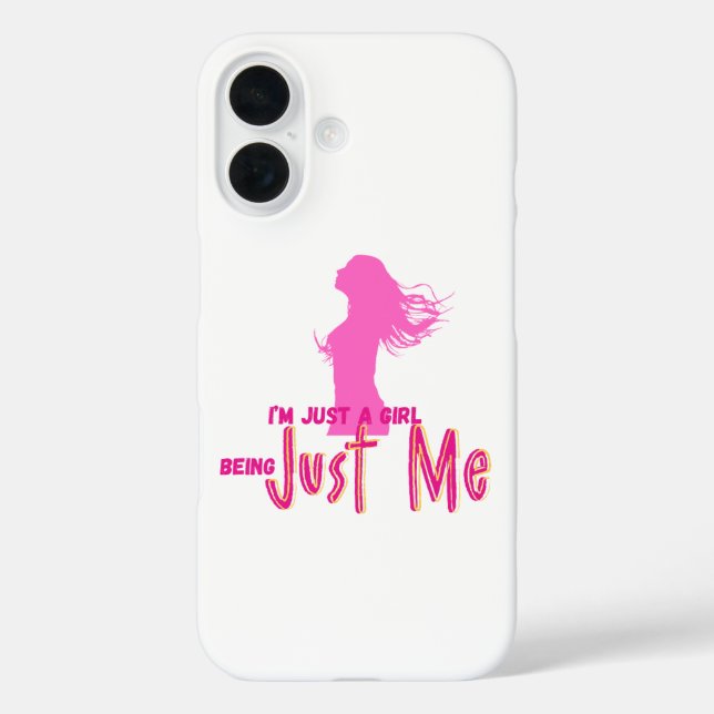 Funda iPhone 16 solo soy una chica (Reverso )