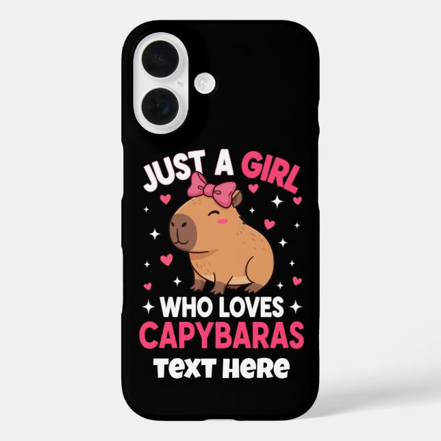 Funda iPhone 16 Sólo un Chica que ama a Capybaras (Reverso )