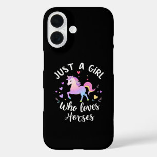 Funda iPhone 16 Solo una chica que ama los caballos