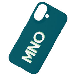 Funda iPhone 16 Sombra de caída inicial de monograma moderno