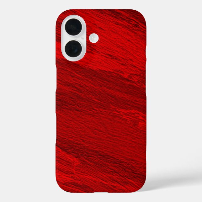 Funda iPhone 16 Sombras diagonales abstractas de diseño rojo (Reverso )