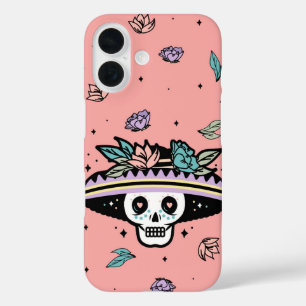 Funda iPhone 16 Sombrero Calavera - Día de la Calavera Muerta