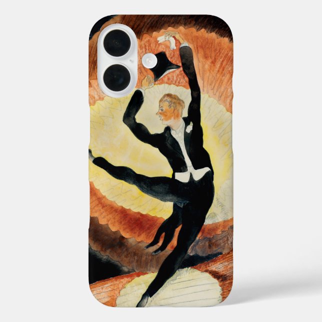 Funda iPhone 16 Sombrero de copa alto de bailarín masculino Art De (Reverso )