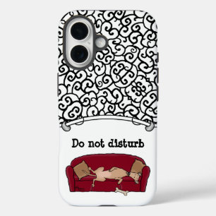 Funda iPhone 16 Sombrero Greyhound (flautista) Perro Lazy Sleeping