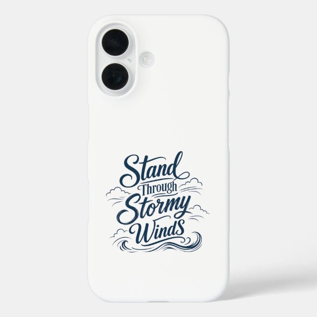 Funda iPhone 16 Soporta Vientos Tormentosos Náutico iPhone / iPad (Reverso )