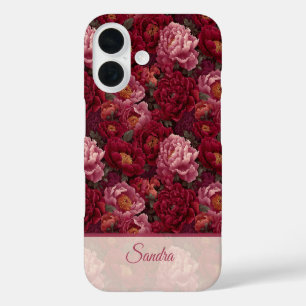 Funda iPhone 16 Sorpresa Hermosa Peonía de Cumpleaños Personalizad