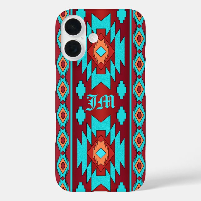 Funda iPhone 16 Southwestern Geometric Ethnic (Reverso )
