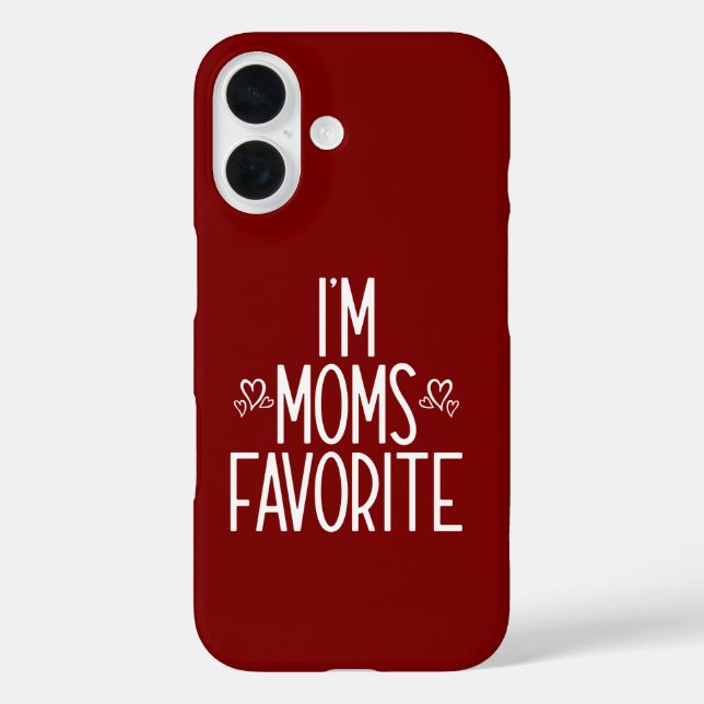 Funda iPhone 16 Soy el favorito de mamá (Reverso )