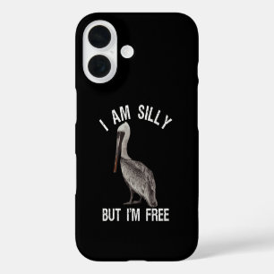 Funda iPhone 16 Soy Tonto Pero Soy Libre Amante del Pelícano Diver