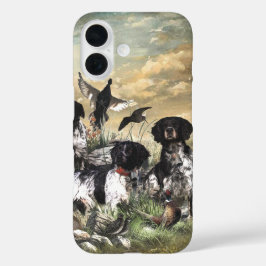 Funda iPhone 16 Spaniel Bretón, Pasión por las Aves