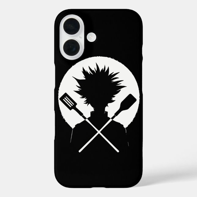Funda iPhone 16 Spatulas Chef Loco Divertido Cocinando (Reverso )