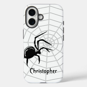 Funda iPhone 16 Spiders Web Just Add Name