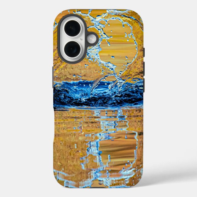 Funda iPhone 16 Splash en la noche de otoño (Reverso )