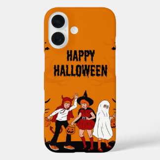 Funda iPhone 16 Spooky Halloween iPhone 16 Case – Pumpkin, Ghost &