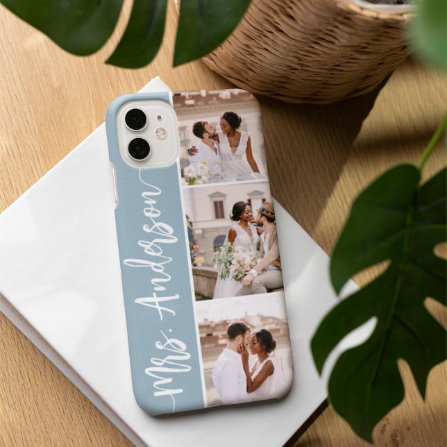 Funda iPhone 16 Sra. New Name Boda Couples Collage de fotos (Subido por el creador)