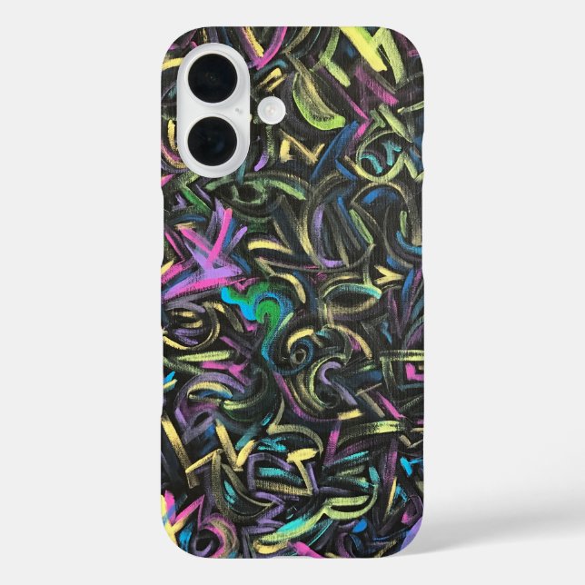 Funda iPhone 16 Starry Night-Hand Painted Abstract Art (Reverso )