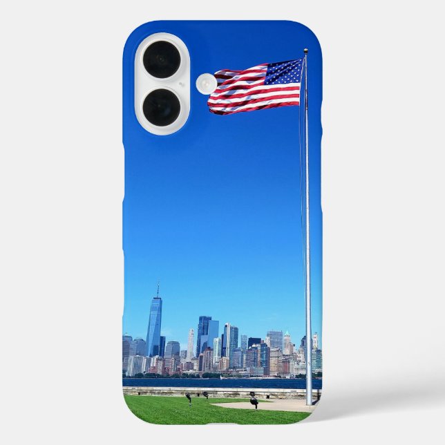 Funda iPhone 16 Stars and Stripes with Manhattan (Reverso )