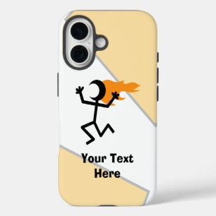 Funda iPhone 16 Stickman, cabeza de inflamación