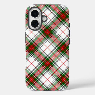 Funda iPhone 16 Stuart / Stewart tartan blanco rojo platillo verde