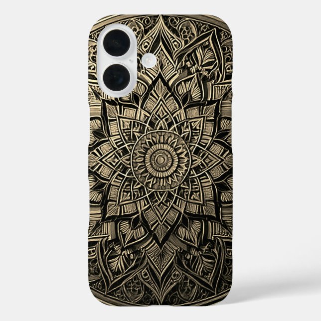 Funda iPhone 16 Stylish Mandala Phone Case for a Sophisticated Tou (Reverso )