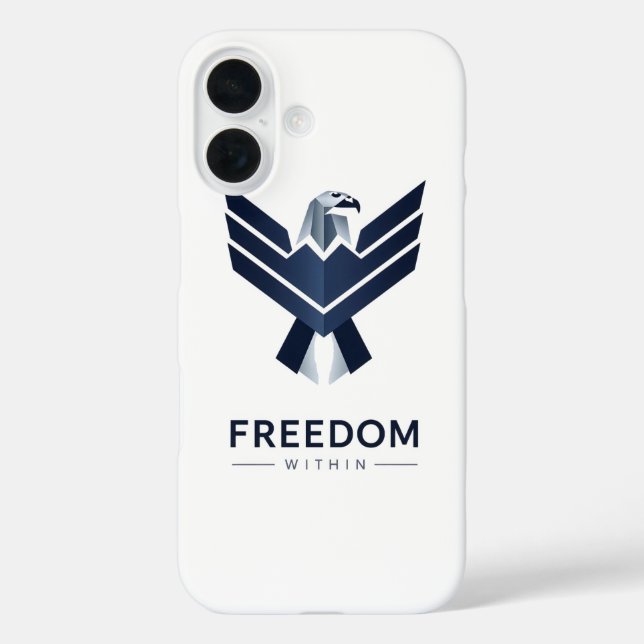 Funda iPhone 16 Stylized Blue Eagle "Freedom Within" (Reverso )