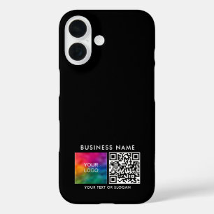 Funda iPhone 16 Su código QR Cargue su propio logotipo comercial A