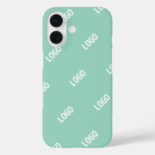 Funda iPhone 16 Su imagen o logotipo cargado en mosaico Verde tu