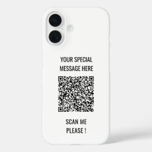 Funda iPhone 16 Su Personalizado de código QR Texto y colores pers