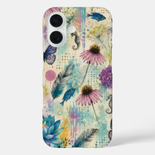 Funda iPhone 16 Sueño Acuático Floral Vibrante