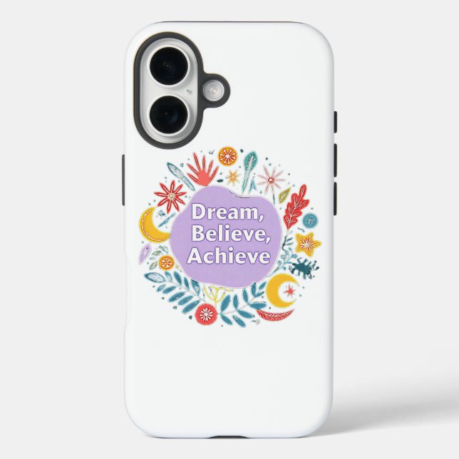 Funda iPhone 16 Sueño, creer, lograr (Reverso )